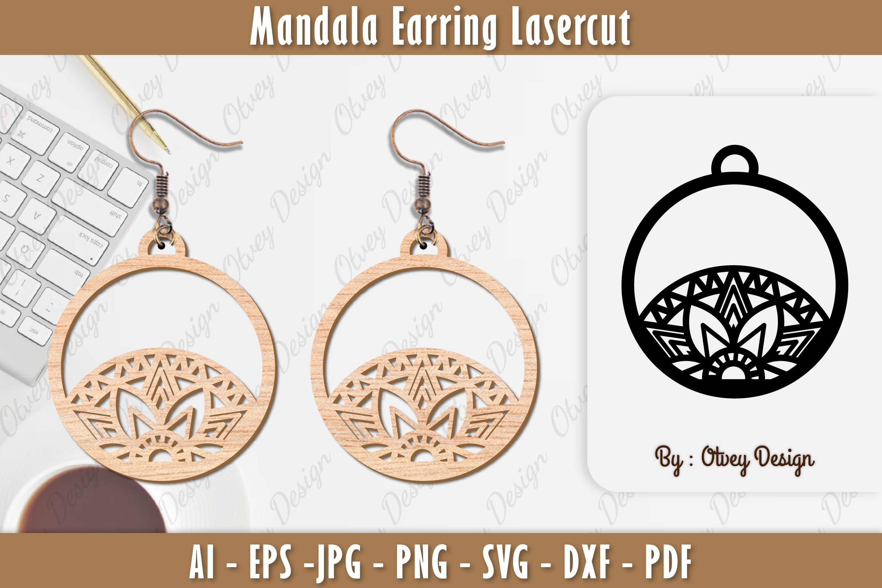 Earring Mandala SVG Bundle 12 - CraftNest - Digital Crafting and Art