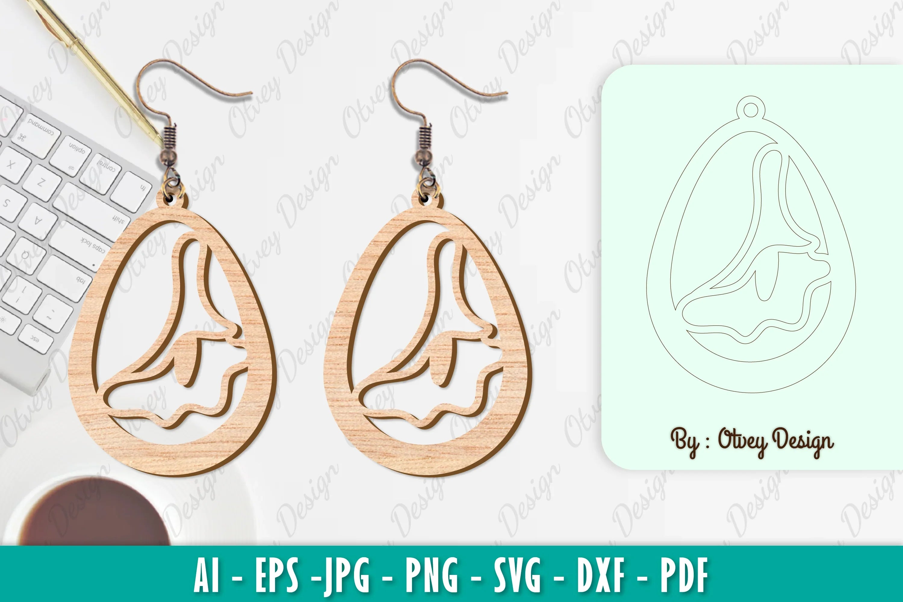 Flower Earring SVG Bundle 14 - CraftNest - Digital Crafting and Art