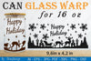 Christmas Santa Sleigh Can Glass 16 OZ SVG Bundle