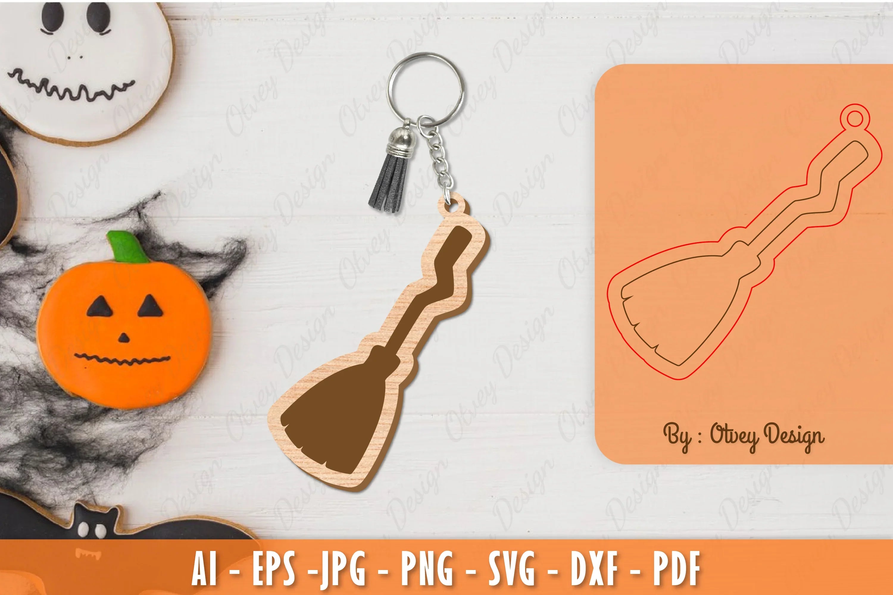 Halloween Keychain Laser Cut SVG Bundle 3 - CraftNest - Digital Crafting and Art