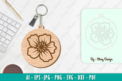 Flower Keychain SVG Bundle 27 - CraftNest - Digital Crafting and Art