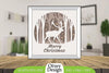 Merry Christmas Deer 3D Shadow Box Papercut SVG Bundle
