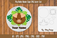 Baby Name Sign SVG Laser Cut Bundle 3 - CraftNest - Digital Crafting and Art