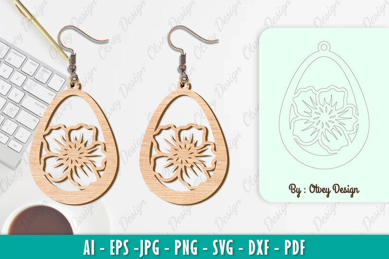 Flower Earring SVG Bundle 15 - CraftNest - Digital Crafting and Art