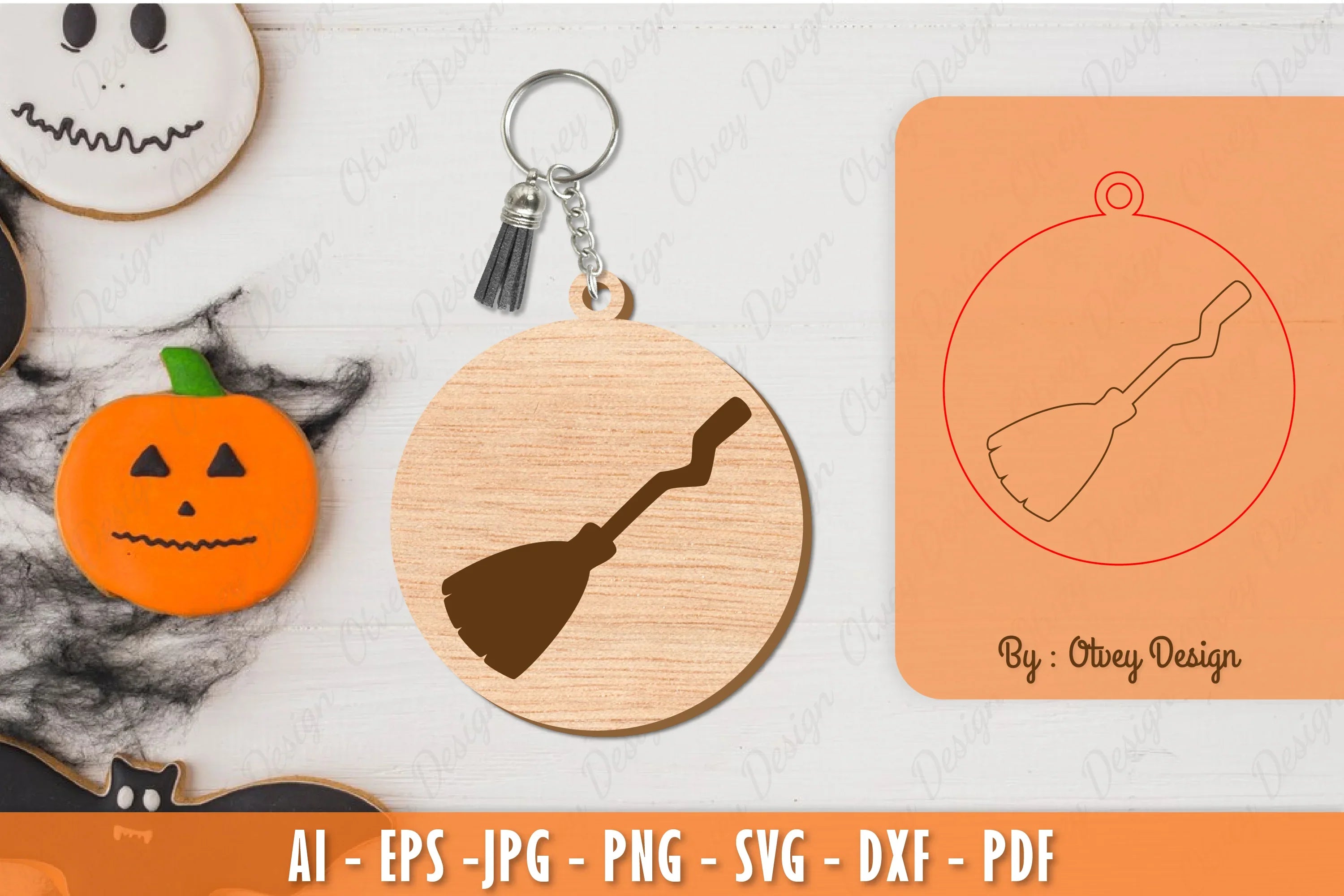 Halloween Keychain Laser Cut SVG Bundle 25 - CraftNest - Digital Crafting and Art