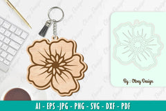 Flower Keychain SVG Bundle 15 - CraftNest - Digital Crafting and Art