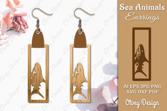 Sea Animals Earrings Laser Cut SVG Bundle 65 - CraftNest - Digital Crafting and Art