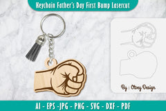 Father's Day First Bump Keychain SVG Bundle 10 - CraftNest - Digital Crafting and Art