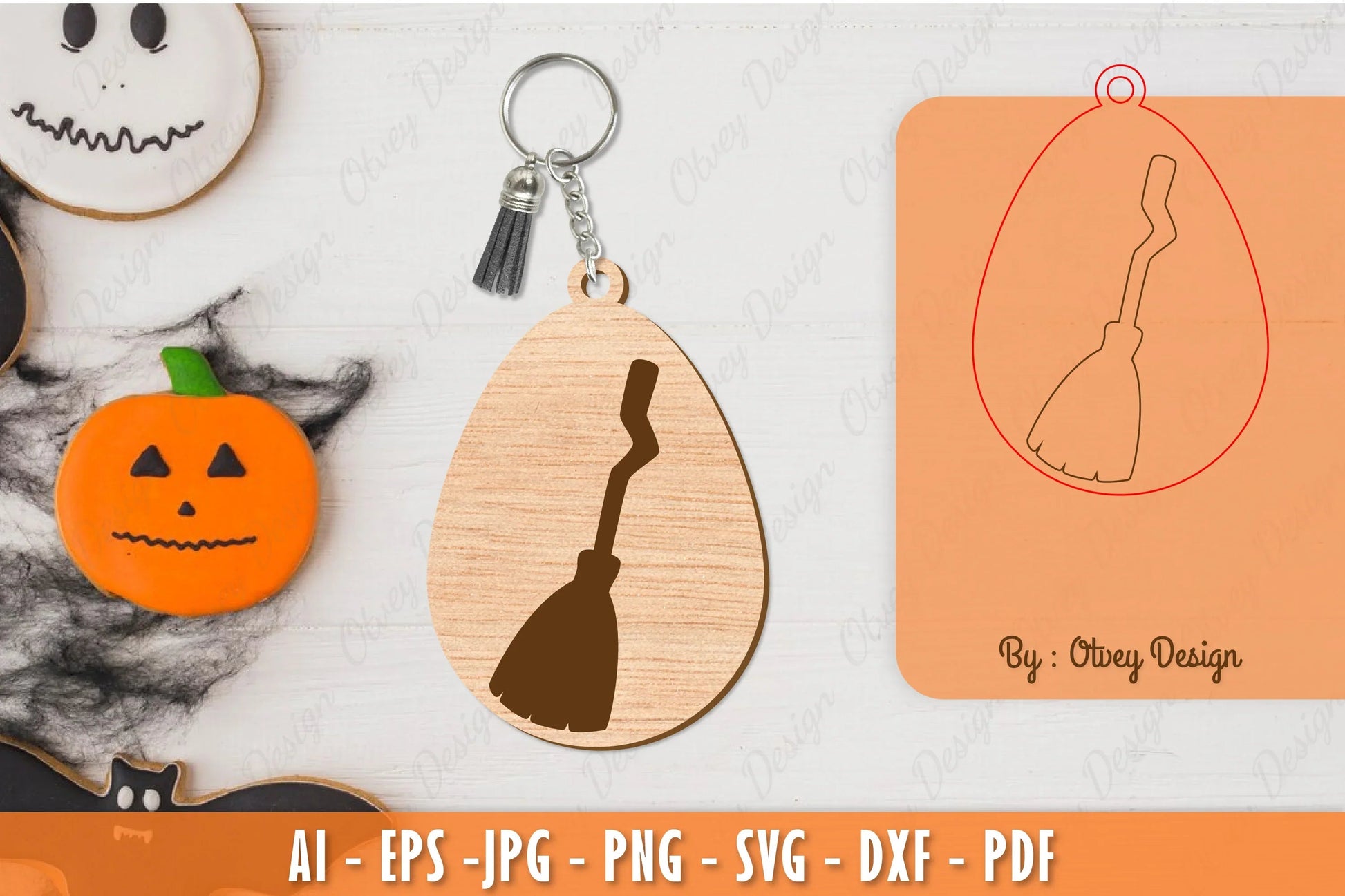 Halloween Keychain Laser Cut SVG Bundle 58 - CraftNest - Digital Crafting and Art