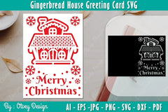 Gingerbread House Greeting Card SVG Bundle 3 - CraftNest - Digital Crafting and Art