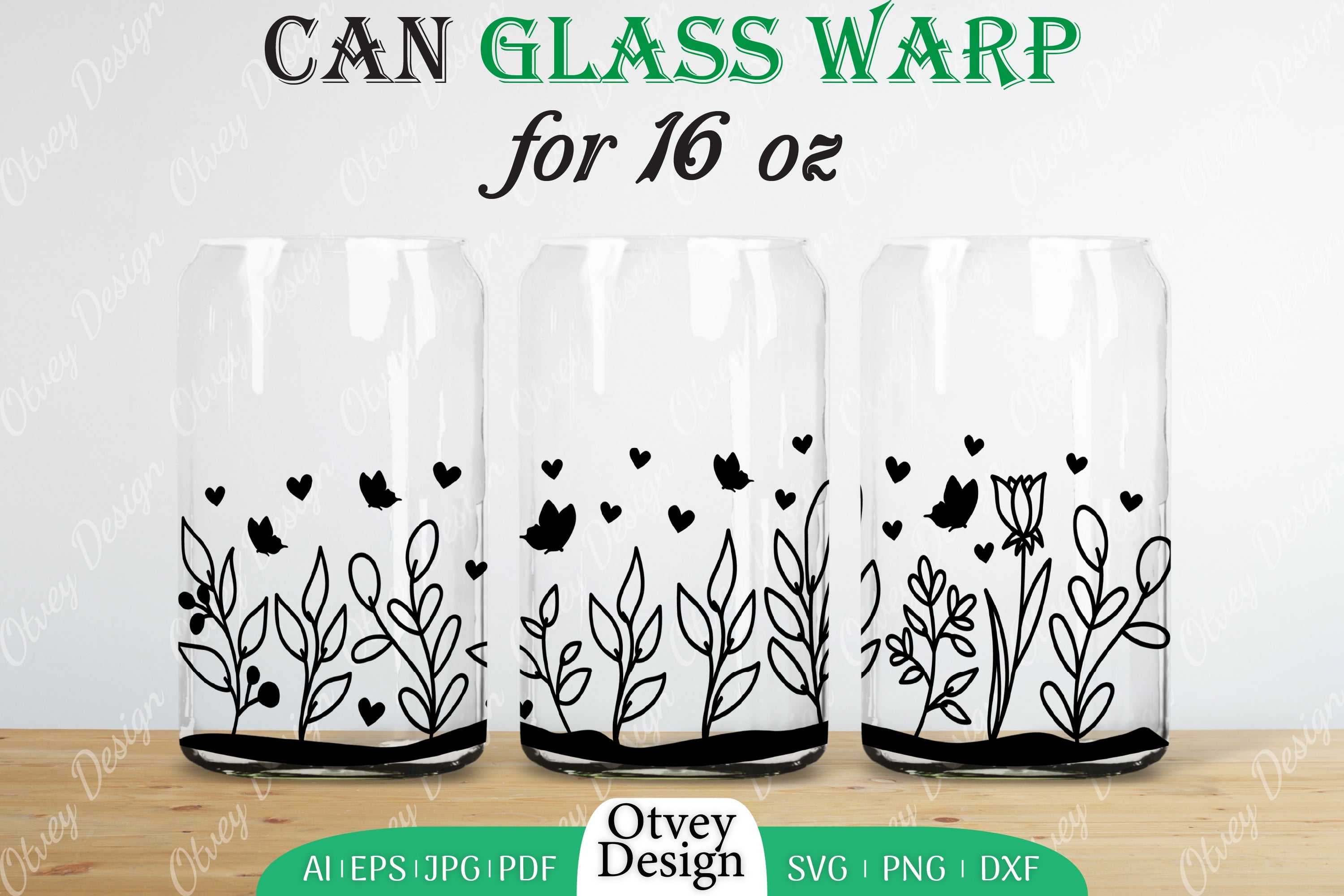 Blooming Wildflowers Can Glass 16 OZ SVG Bundle 4 - CraftNest - Digital Crafting and Art