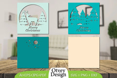 Merry Christmas Deer 3D Shadow Box Papercut SVG Bundle 1 - CraftNest - Digital Crafting and Art