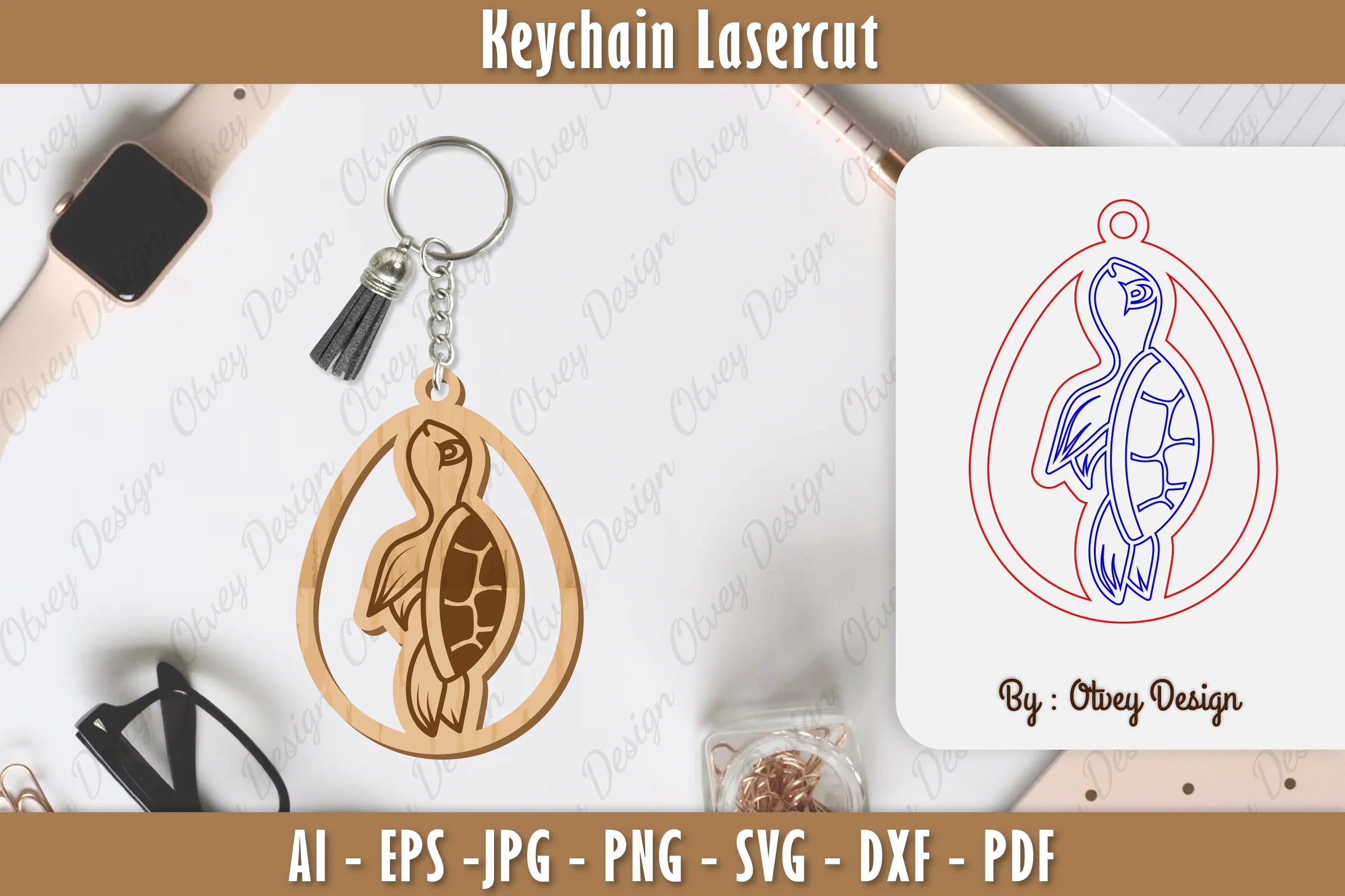 Keychain Sea Animals Laser Cut SVG Bundle 40 - CraftNest - Digital Crafting and Art