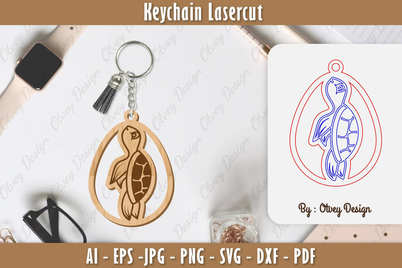 Keychain Sea Animals Laser Cut SVG Bundle 40 - CraftNest - Digital Crafting and Art