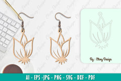 Flower Earring SVG Bundle 4 - CraftNest - Digital Crafting and Art