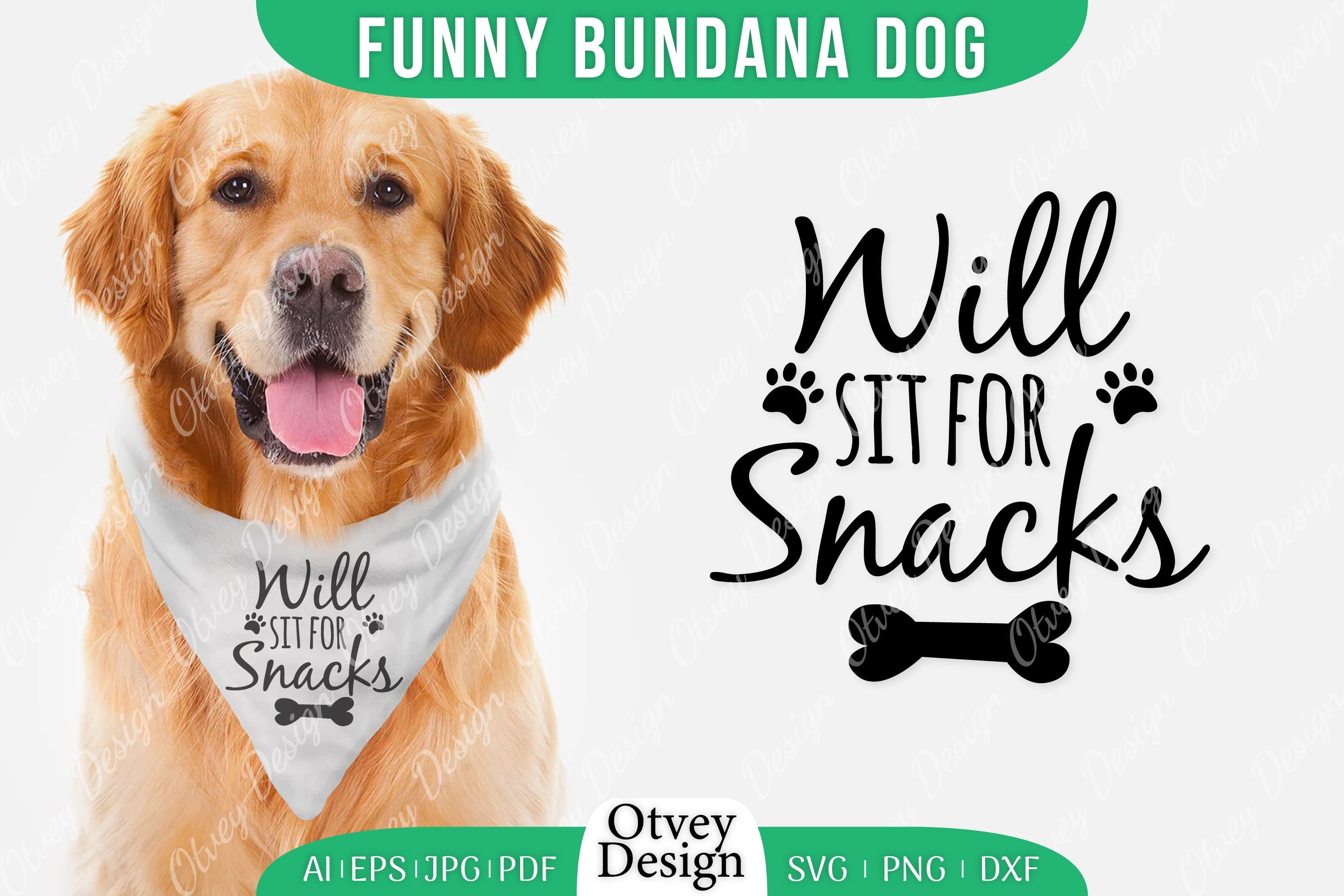 Funny Dog Bandana SVG Bundle 4 - CraftNest - Digital Crafting and Art