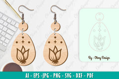 Flower Earring SVG Bundle 76 - CraftNest - Digital Crafting and Art
