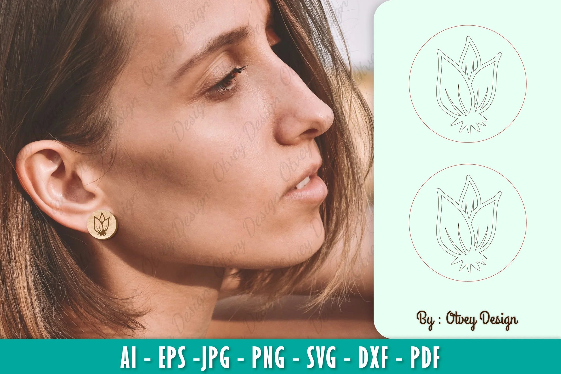 Flower Earring SVG Bundle 52 - CraftNest - Digital Crafting and Art