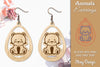 Cat Animal Earrings Lasercut SVG Bundle