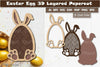 Easter Bunny Egg Layered Papercut SVG