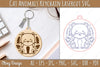 Cat Animal Keychain Laser Cut SVG Bundle