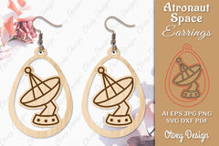 Astronaut Space Keychain Earring SVG Bundle 25 - CraftNest - Digital Crafting and Art