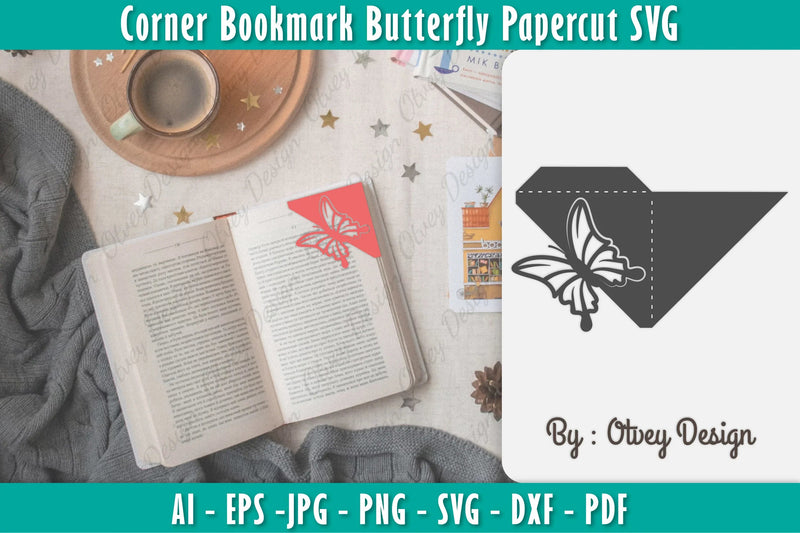 Corner Bookmark Butterfly SVG Bundle - CraftNest - Digital Crafting and Art