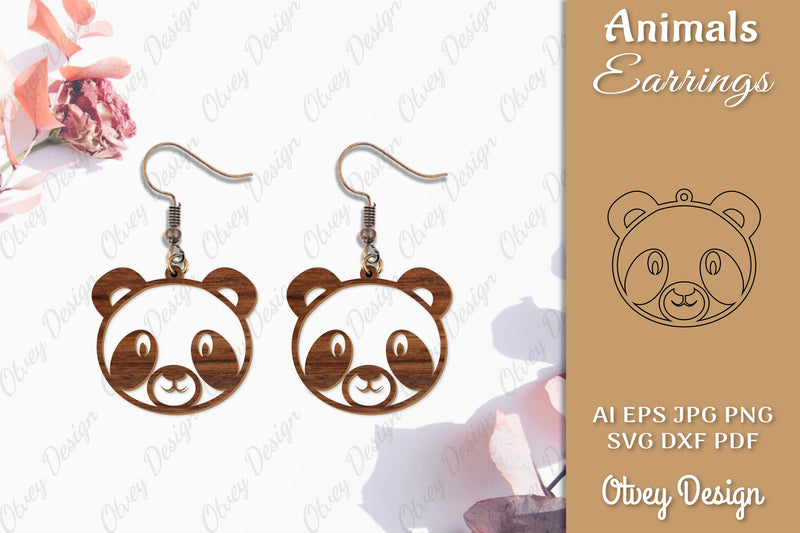 Animal Earrings SVG Bundle 20 - CraftNest - Digital Crafting and Art