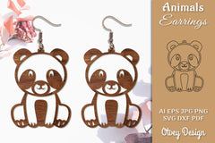 Animal Earrings SVG Bundle 5 - CraftNest - Digital Crafting and Art