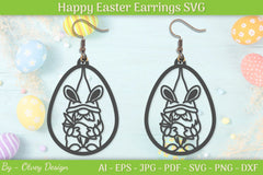 Easter Bunny Earring SVG Bundle 14 - CraftNest - Digital Crafting and Art