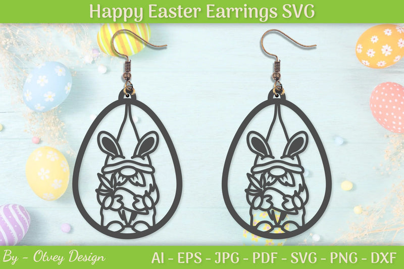 Easter Bunny Earring SVG Bundle 14 - CraftNest - Digital Crafting and Art