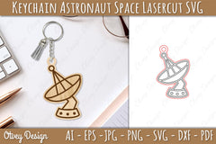 Astronaut Space Keychain Earring SVG Bundle 5 - CraftNest - Digital Crafting and Art