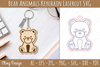 Bear Animal Keychain Laser Cut SVG Bundle