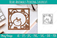 Animals Peeking Lasercut SVG Bundle 6 - CraftNest - Digital Crafting and Art