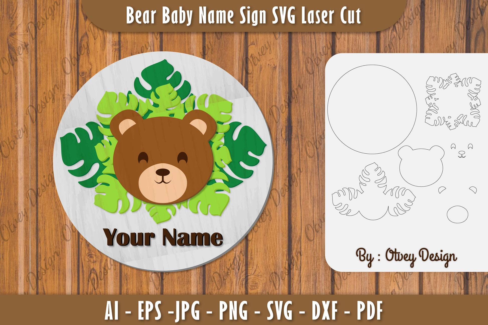 Baby Name Sign Laser Cut SVG Bundle - CraftNest - Digital Crafting and Art