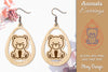 Bear Animal Earrings Lasercut SVG Bundle