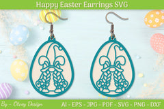 Easter Bunny Earring SVG Bundle 3 - CraftNest - Digital Crafting and Art