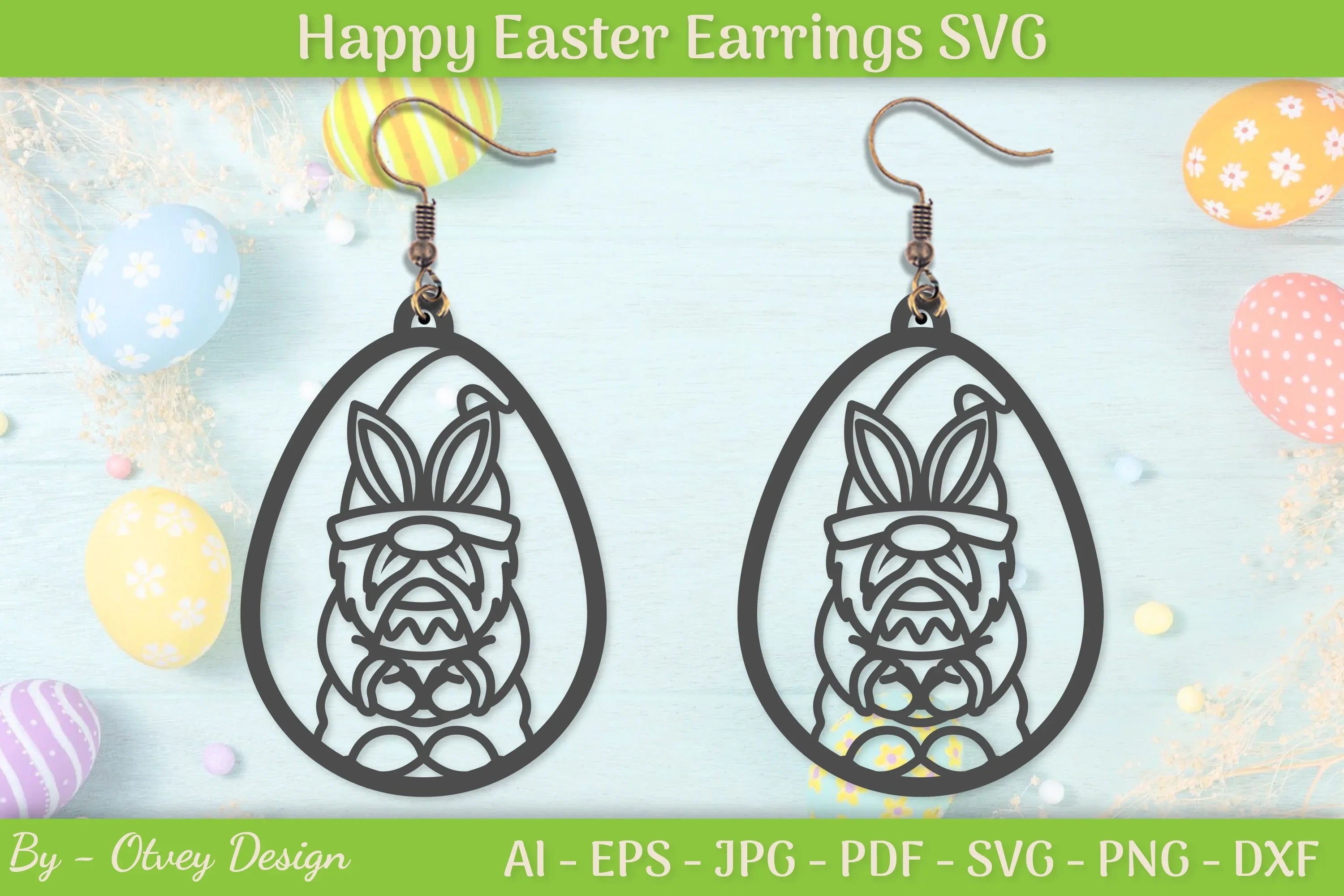 Easter Bunny Earring SVG Bundle 16 - CraftNest - Digital Crafting and Art