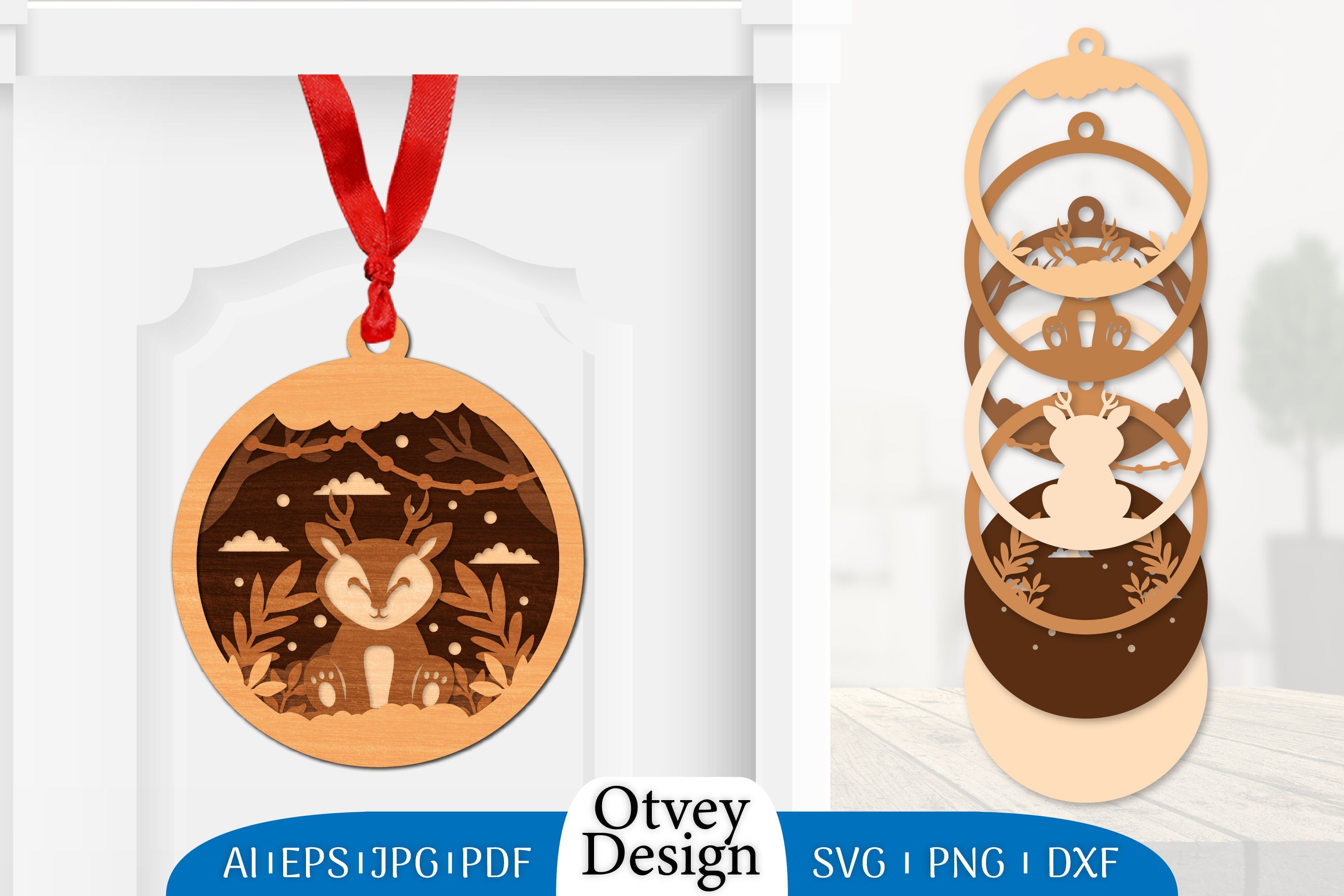 Animals 3D Ornament Layered Lasercut SVG Bundle 3 - CraftNest - Digital Crafting and Art