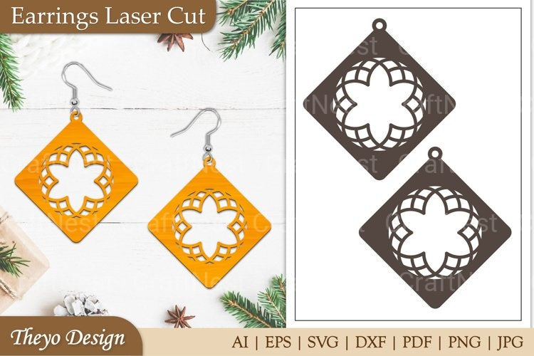 Lasercut Earrings SVG Bundle
