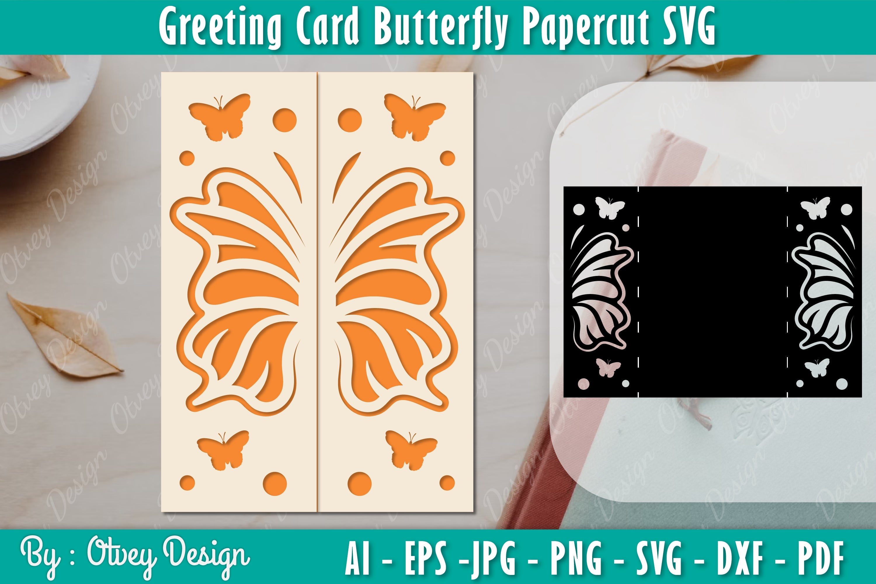 Greeting Card Butterfly SVG Bundle 7 - CraftNest - Digital Crafting and Art