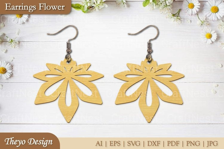 Flower Earrings SVG Bundle