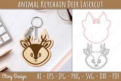 Animal Head Keychain SVG Bundle 3 - CraftNest - Digital Crafting and Art