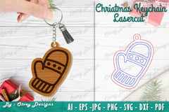 Christmas Keychain Lasercut SVG Bundle - CraftNest - Digital Crafting and Art