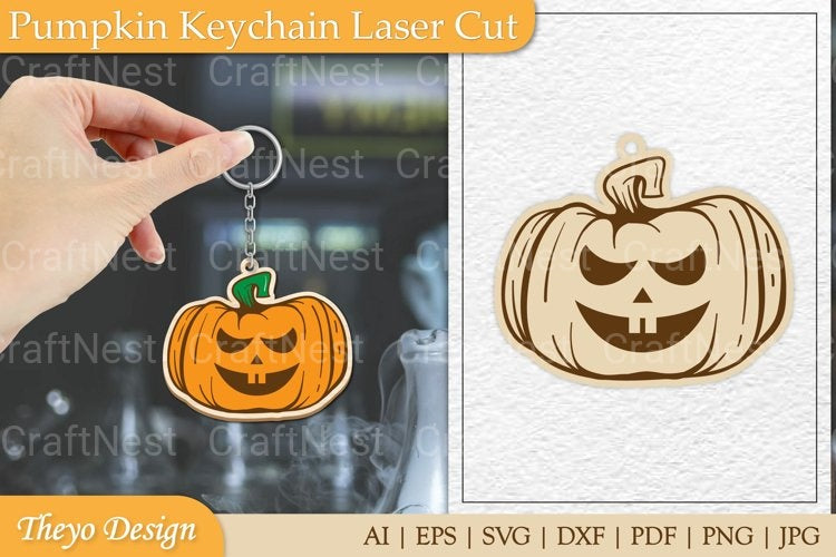 Pumpkin Keychain SVG Bundle