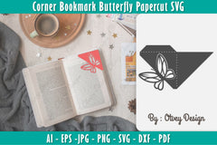 Butterfly Corner Bookmark SVG Bundle 8 - CraftNest - Digital Crafting and Art
