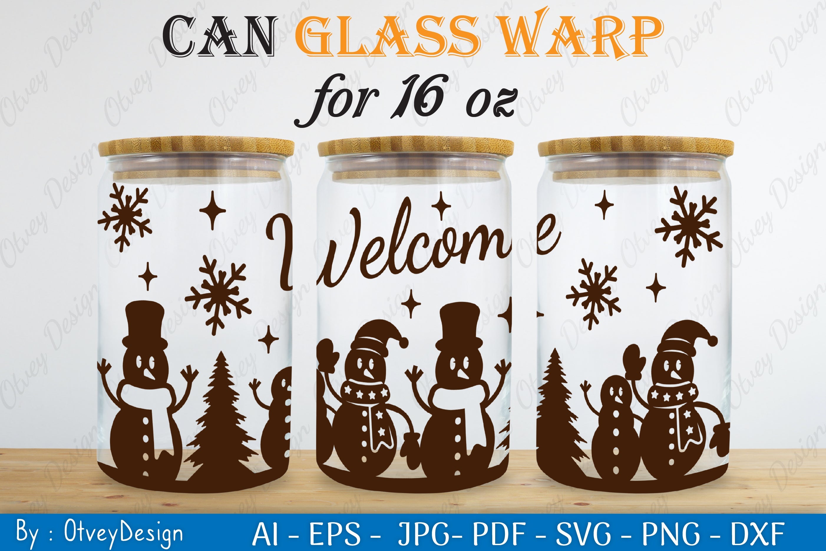 Snowman Can Glass 16 OZ SVG Bundle 9 - CraftNest - Digital Crafting and Art