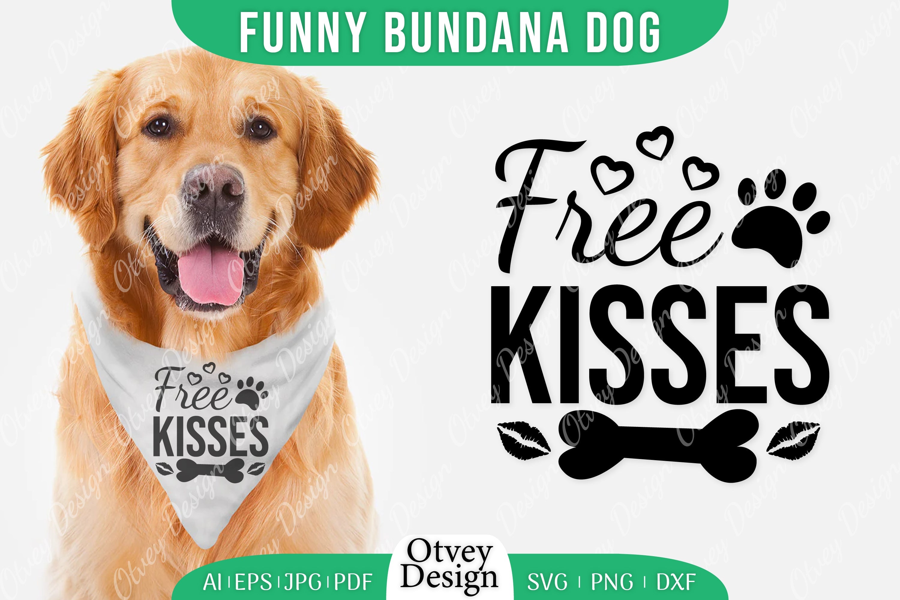 Funny Dog Bandana SVG Bundle 8 - CraftNest - Digital Crafting and Art