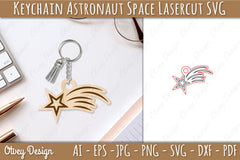 Astronaut Space Keychain Earring SVG Bundle 11 - CraftNest - Digital Crafting and Art