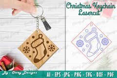 Christmas Keychain Lasercut SVG Bundle - CraftNest - Digital Crafting and Art
